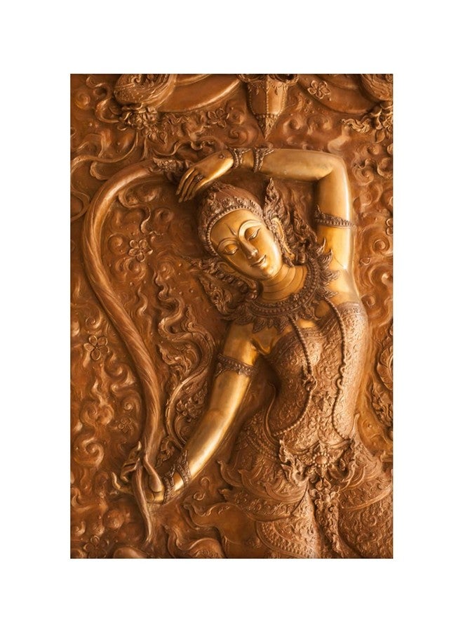 999Store 3D Print Latest Door Living Room Bed Room Home Hall Wall Stickers Sheet roll Mural Wallpaper 3D Golden Dancing Women Mural wallpaper for walls bedroom full wall ( Vinyl Self Adhesive 24X36 Inches ) NonW230990 - Image 2